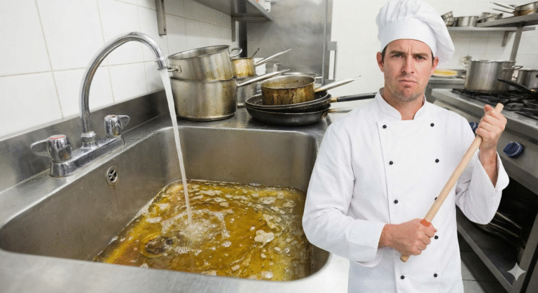 grease stuck in sink
